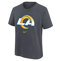 T-shirt Nike anthracite pour jeune avec logo principal des Los Angeles Rams
