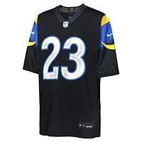 Maillot Nike Kyren Williams bleu nuit pour jeune des Los Angeles Rams, collection Rivalries 2025