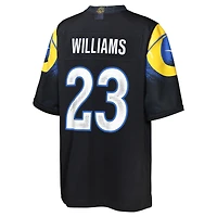 Maillot Nike Kyren Williams bleu nuit pour jeune des Los Angeles Rams, collection Rivalries 2025
