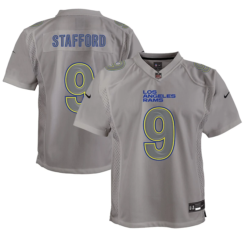 Maillot Atmosphere Los Angeles Rams Nike Matthew Stafford Gris pour Jeunes