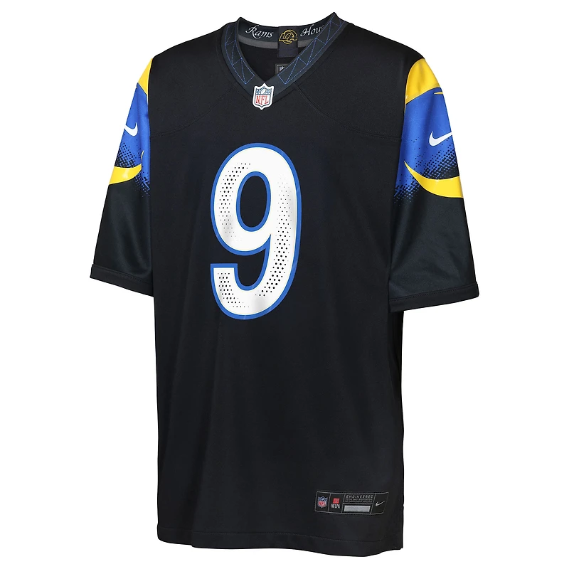 Maillot Nike Matthew Stafford bleu nuit pour jeune des Los Angeles Rams, collection Rivalries 2025