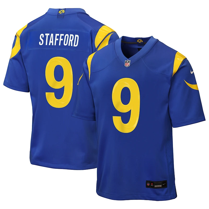 Youth Nike Matthew Stafford Royal Los Angeles Rams Team Game Jersey