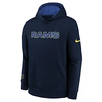 Sweat à capuche Nike bleu foncé pour jeune Los Angeles Rams 2025 Rivalries Collection Club