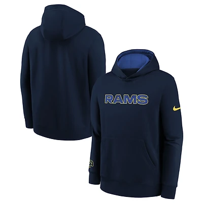 Youth Nike Midnight Blue Los Angeles Rams 2025 Rivalries Collection Club Hoodie