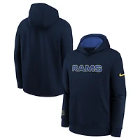 Sweat à capuche Nike bleu foncé pour jeune Los Angeles Rams 2025 Rivalries Collection Club
