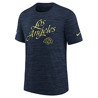 T-shirt Nike bleu nuit pour jeune Los Angeles Rams 2025 Rivalries Collection Sideline Velocity Dri-FIT