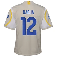 Maillot de match Nike Puka Nacua crème pour jeune des Los Angeles Rams