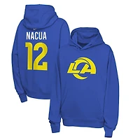 Youth Nike Puka Nacua Royal Los Angeles Rams Name & Number Club Fleece Hoodie