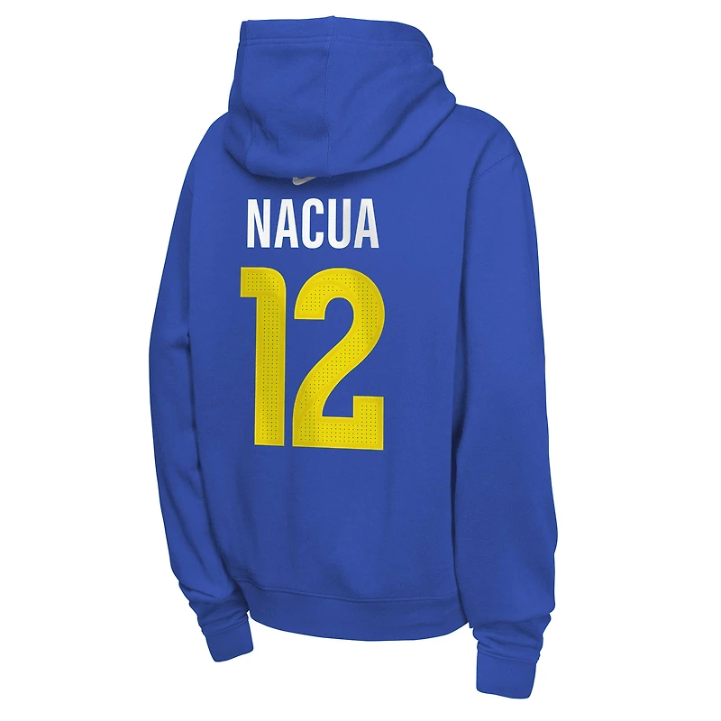 Youth Nike Puka Nacua Royal Los Angeles Rams Name & Number Club Fleece Hoodie