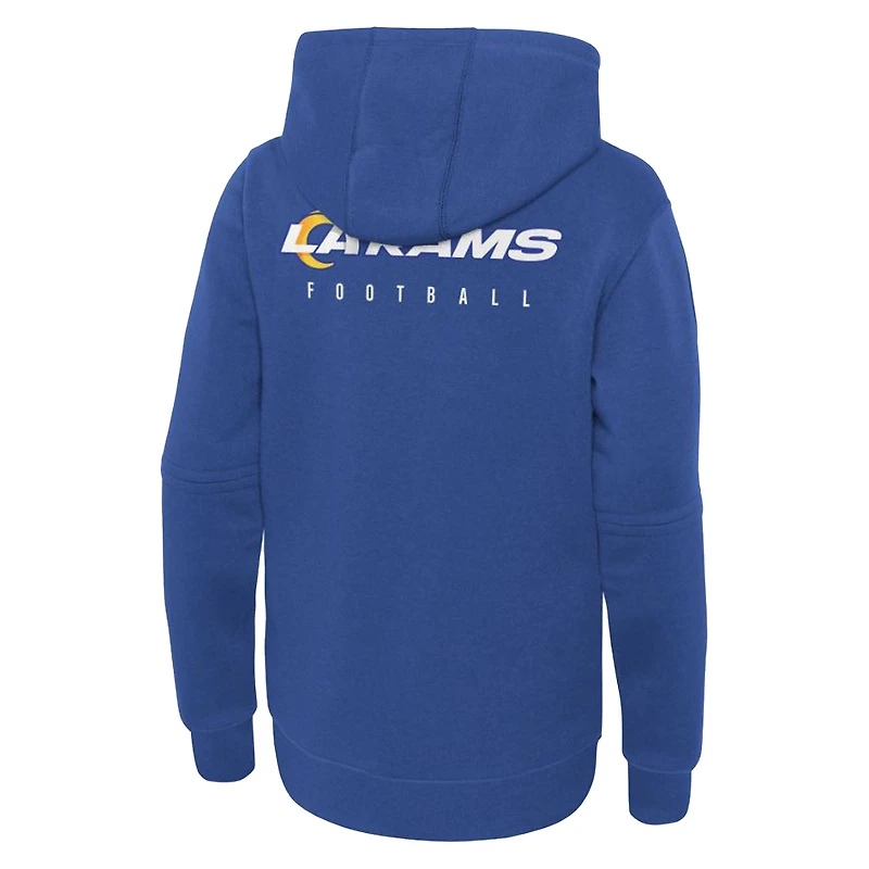 Youth Nike Royal Los Angeles Rams 2023 Sideline Club Fleece Pullover Hoodie
