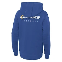 Youth Nike Royal Los Angeles Rams 2023 Sideline Club Fleece Pullover Hoodie