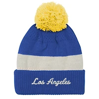 Bonnet en tricot à revers et pompon pour jeunes Royal Los Angeles Rams