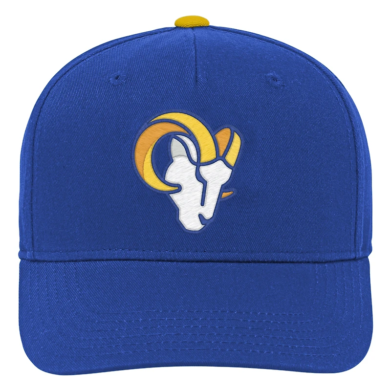 Casquette ajustable pré-courbée Youth Outerstuff Royal Los Angeles Rams Team