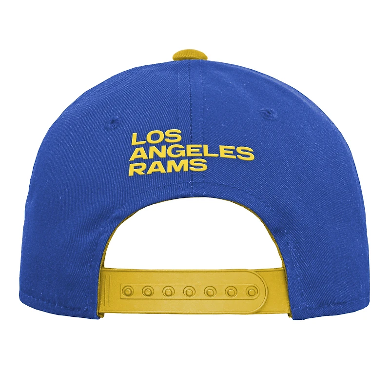 Youth Outerstuff Royal Los Angeles Rams Team Pre-Curved Adjustable Hat