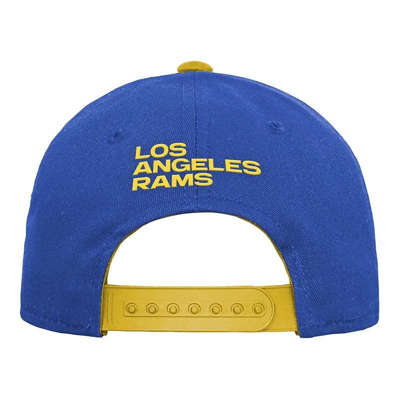 Youth Outerstuff Royal Los Angeles Rams Team Pre-Curved Adjustable Hat