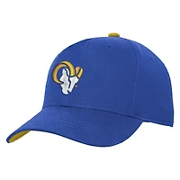 Youth Outerstuff Royal Los Angeles Rams Team Pre-Curved Adjustable Hat