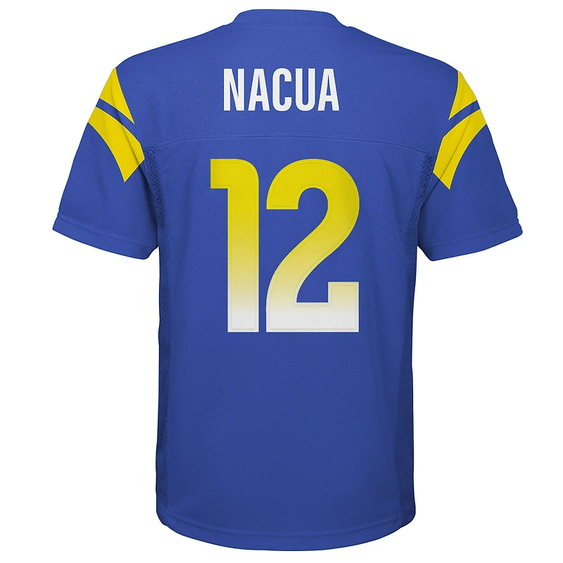 Maillot réplique Puka Nacua Royal des Los Angeles Rams pour jeunes