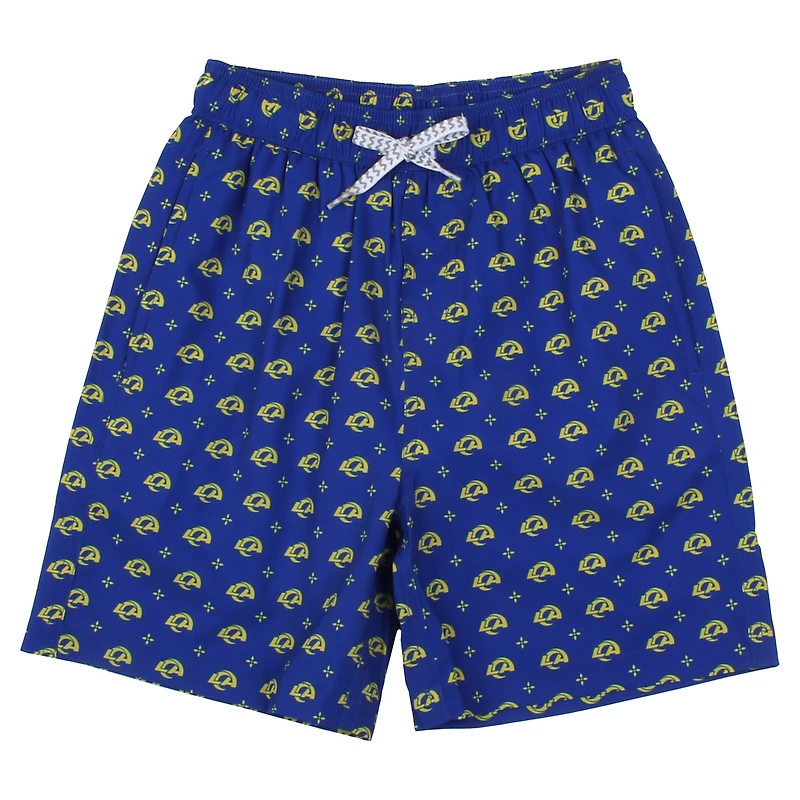 Youth Wes & Willy Royal Los Angeles Rams Fleur Swim Trunks