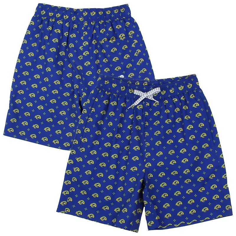 Youth Wes & Willy Royal Los Angeles Rams Fleur Swim Trunks