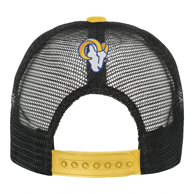 Youth White/Gold Los Angeles Rams Modern Fan Trucker Adjustable Hat