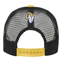 Youth White/Gold Los Angeles Rams Modern Fan Trucker Adjustable Hat