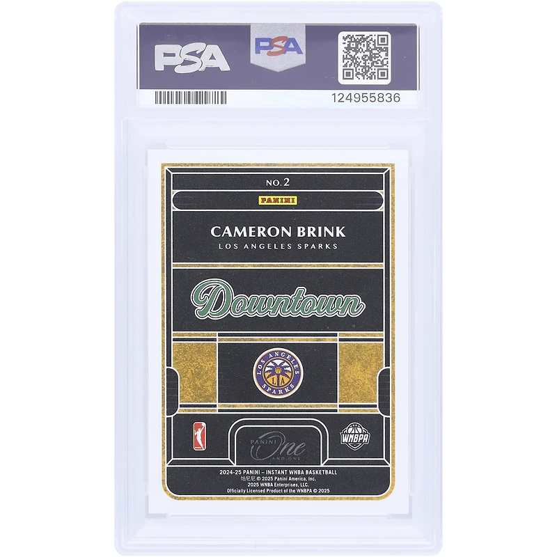 Cameron Brink Los Angeles Sparks 2024-25 Panini Rookie Royalty Downtown #2 PSA Authenticated 10 Rookie Card