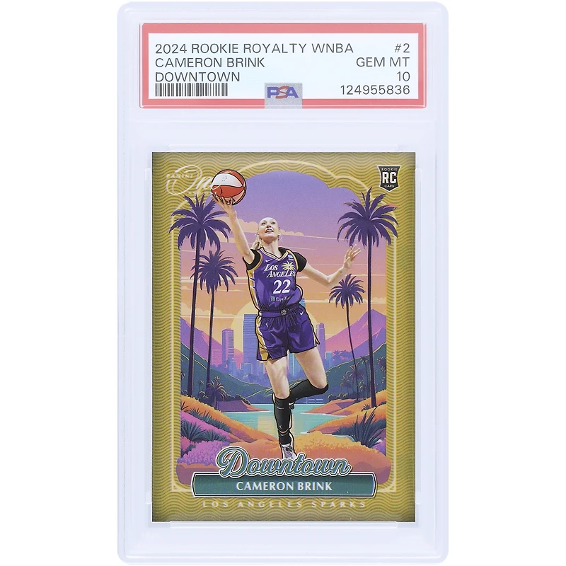 Cameron Brink Los Angeles Sparks 2024-25 Panini Rookie Royalty Downtown #2 PSA Authenticated 10 Rookie Card