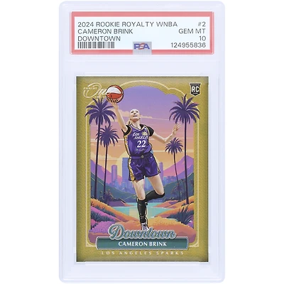 Cameron Brink Los Angeles Sparks 2024-25 Panini Rookie Royalty Downtown #2 PSA Authenticated 10 Rookie Card
