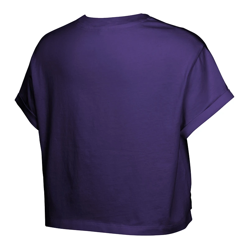 Girls Youth  Purple Los Angeles Sparks City Pennant Cropped T-Shirt