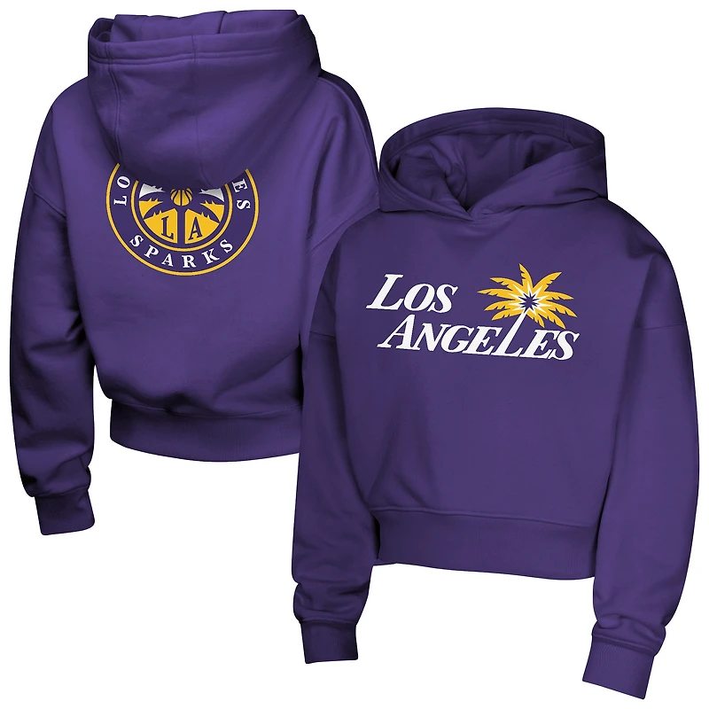 Girls Youth  Purple Los Angeles Sparks Closer Pullover Hoodie