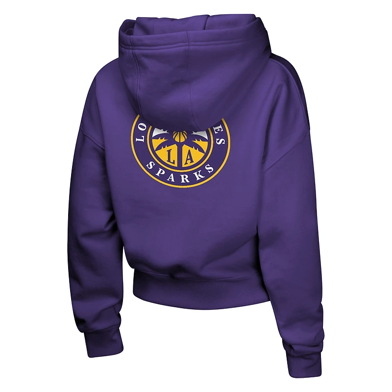 Girls Youth  Purple Los Angeles Sparks Closer Pullover Hoodie