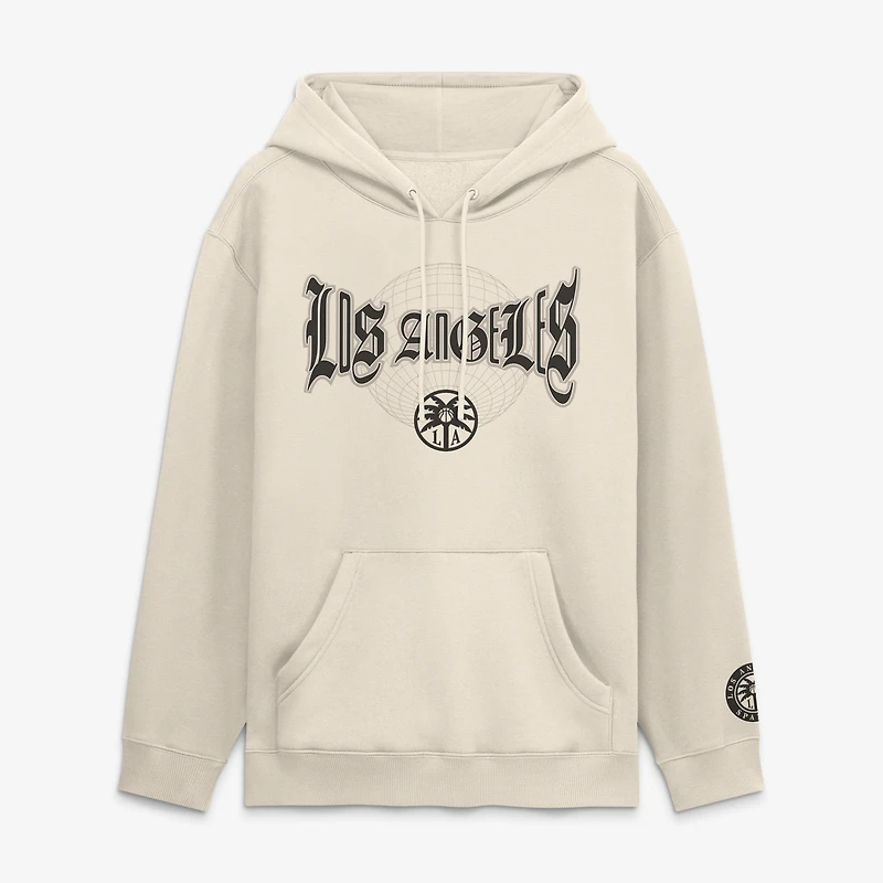 Men's Fanatics  Cream Los Angeles Sparks Legacy Fleece Pullover Hoodie