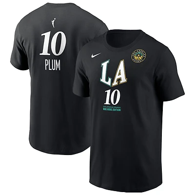 Men's Nike Kelsey Plum Black Los Angeles Sparks Name & Number Rebel Edition T-Shirt
