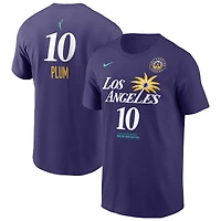 T-shirt Nike Kelsey Plum Purple Los Angeles Sparks pour homme, avec nom et numéro
