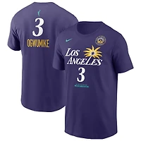 Men's Nike Nneka Ogwumike Purple Los Angeles Sparks Explorer Edition Name & Number T-Shirt