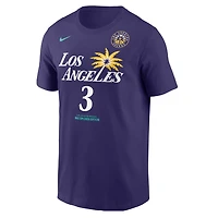 Men's Nike Nneka Ogwumike Purple Los Angeles Sparks Explorer Edition Name & Number T-Shirt