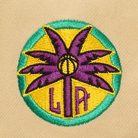 Unisex Mitchell & Ness Khaki/Purple Los Angeles Sparks Pro Pinch Snapback Hat