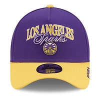 Unisex New Era Purple/Gold Los Angeles Sparks WNBA Tip-Off 2026 Metal Badge A-Frame 9FORTY Adjustable Hat