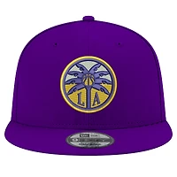 Casquette snapback unisexe New Era violette avec logo Los Angeles Sparks 9FIFTY