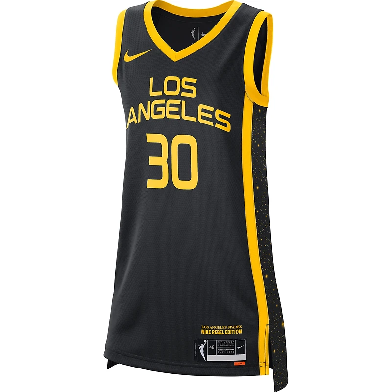 Maillot unisexe Nike Nneka Ogwumike noir Los Angeles Sparks Rebel Edition Victory Player