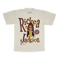 Unisex Playa Society Rickea Jackson Cream Los Angeles Sparks Sketch T-Shirt