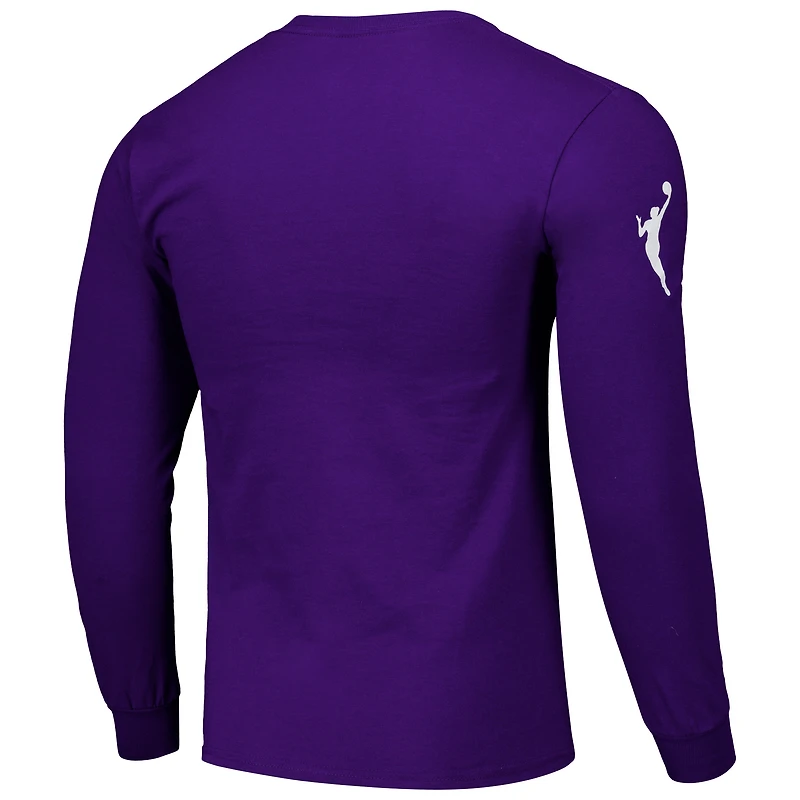 T-shirt unisexe violet Los Angeles Sparks Play à manches longues