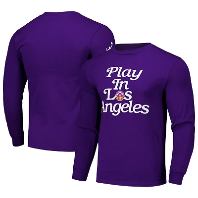 T-shirt unisexe violet Los Angeles Sparks Play à manches longues
