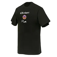 T-shirt unisexe round21 Kelsey Plum noir Los Angeles Sparks Boxy Signature avec nom et numéro
