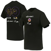 T-shirt unisexe round21 Kelsey Plum noir Los Angeles Sparks Boxy Signature avec nom et numéro