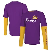 T-shirt unisexe Stadium Essentials violet Los Angeles Sparks Spectator à manches longues