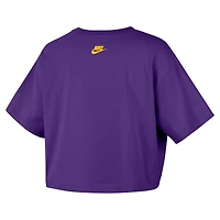Women's Nike  Purple Los Angeles Sparks Hardwood Classics Court Origins Throwback Cropped T-Shirt