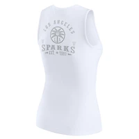 Débardeur Henley côtelé blanc Los Angeles Sparks pour femme WEAR by Erin Andrews