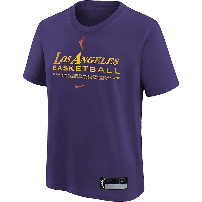 Youth Nike Purple Los Angeles Sparks On Court Legend Essential Practice T-Shirt