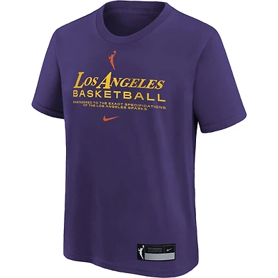 T-shirt d'entraînement essentiel Nike pourpre Los Angeles Sparks On Court Legend Essential pour jeune